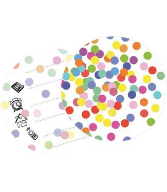 Haza Uitnodigingskaarten confetti | 6 stuks