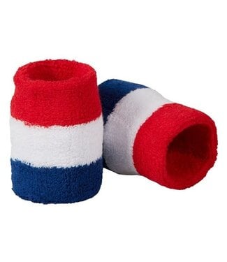 Haza Polsband rood-wit-blauw | 2 stuks