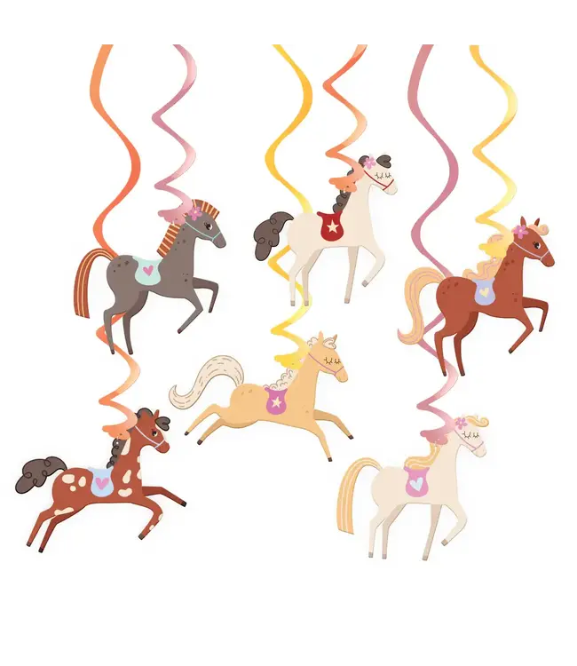 Swirls paarden | 6 stuks