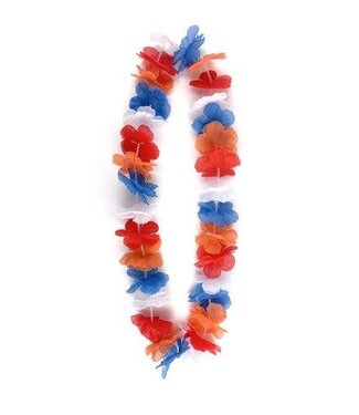 Haza Hawaiikrans rood - wit - blauw - oranje | Bevrijdingsdag