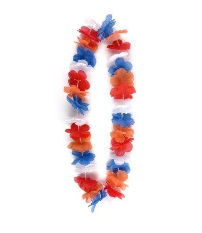 Hawaiikrans rood - wit - blauw - oranje | Bevrijdingsdag