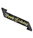 Verjaardagssjerp Happy Birthday | Zwart & Goud | 10x160cm