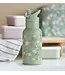 RVS drinkfles | Bloesems groen | 350 ml