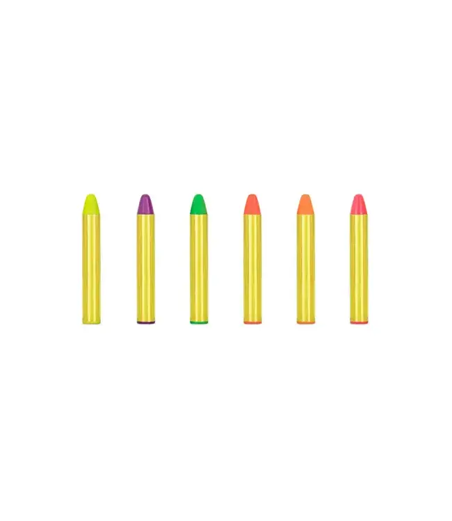 Schminkkrijtjes NEON | 6 stuks