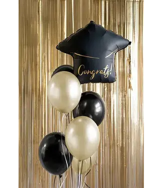PartyDeco Folieballon afstudeerhoed Congrats | 60 x 55 cm