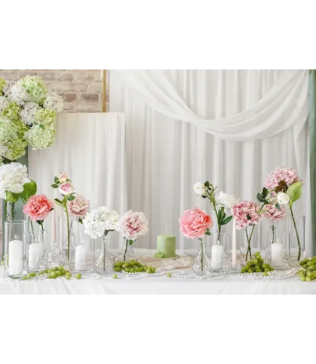 Pioenroos Lichtroze | Kunstbloem | 35 cm