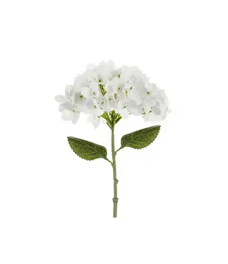 PartyDeco Hortensia wit | Kunstbloem | 35 cm