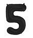 Cijferballon 5 Zwart | 100 cm