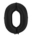 Cijferballon 0 Zwart | 100cm