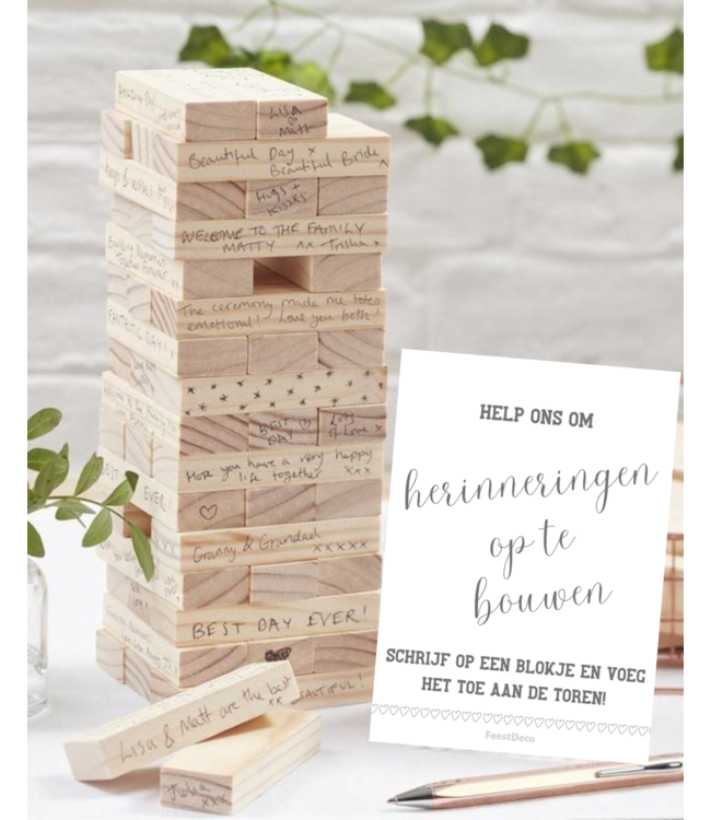 Gastenboek Jengatoren 'Build A Memory' | met Nederlandse