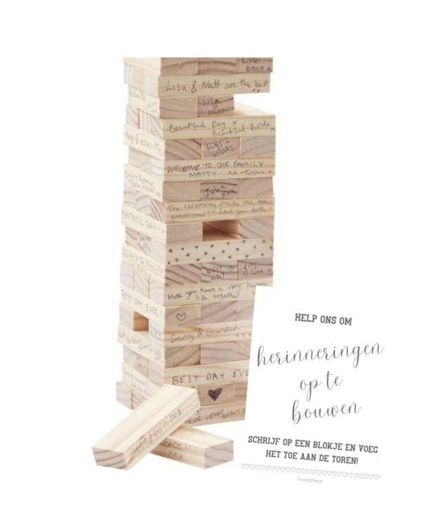 Gastenboek Jengatoren 'Build A Memory' | met Nederlandse