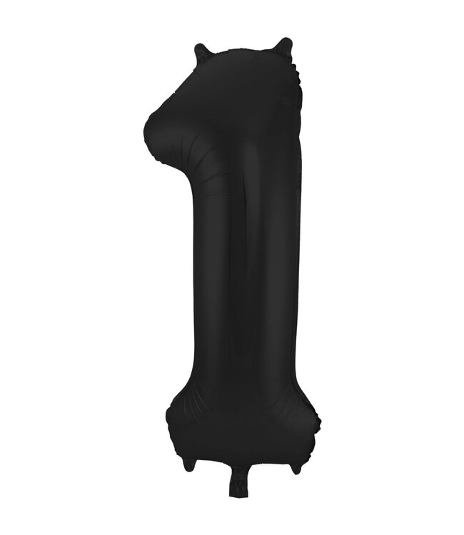 Cijferballon 1 Zwart | 100cm