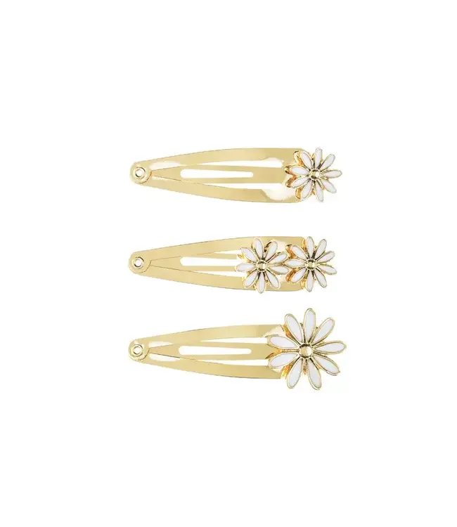 Haarspeldjes Daisy | 5x1,5-2 cm | goud