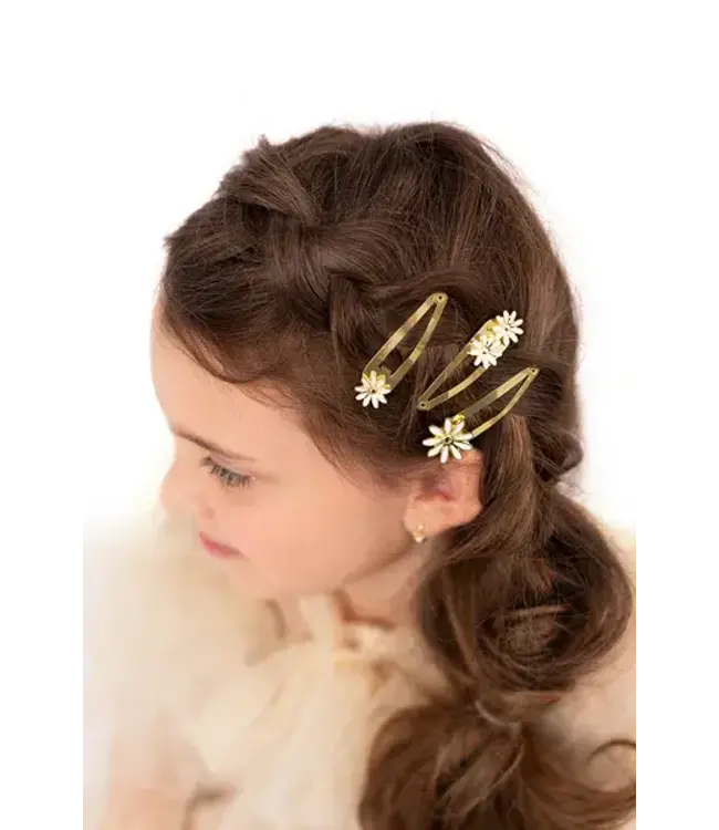 Haarspeldjes Daisy | 5x1,5-2 cm | goud