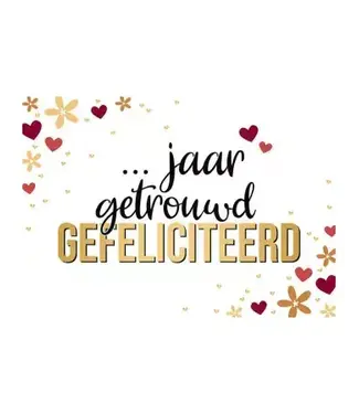 Artige Wenskaart | ... jaar getrouwd