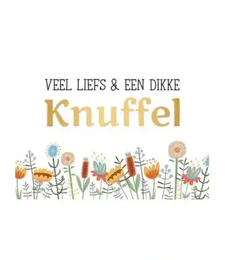 Artige Wenskaart | Veel liefs & een dikke knuffel