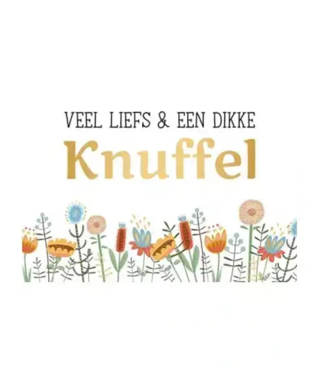 Wenskaart | Veel liefs & een dikke knuffel