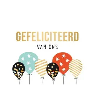 Artige Wenskaart | Gefeliciteerd van ons