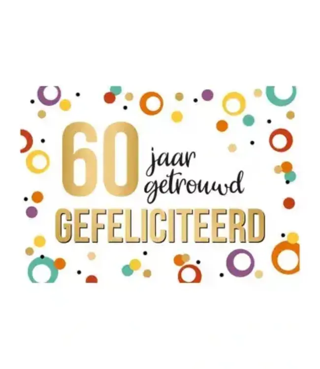 Wenskaart | 60 jaar getrouwd