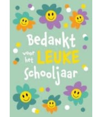 Artige Wenskaart | Bedankt voor het leuke schooljaar
