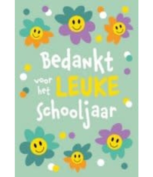 Wenskaart | Bedankt voor het leuke schooljaar