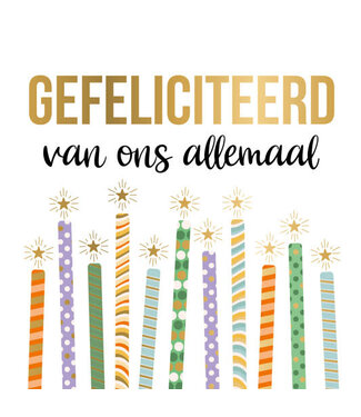 Artige Wenskaart XXL | Gefeliciteerd van ons allemaal