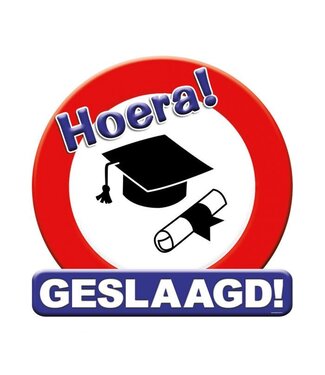 Huldeschild | Geslaagd 50x50 cm
