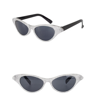 Glitterbril | Zilver