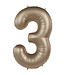 Cijferballon 3 Starlight Gold | 86 cm