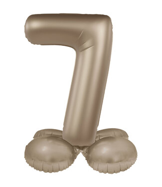 Folat Cijferballon 7 Starlight gold | met standaard 41 cm