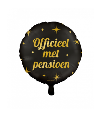 Folieballon Officieel met Pensioen | 46 cm