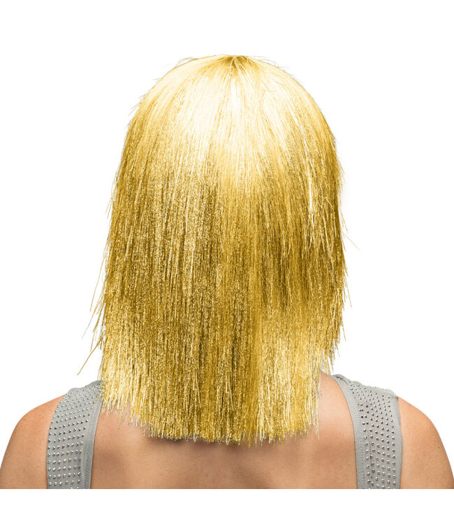 Pruik Crazy goud