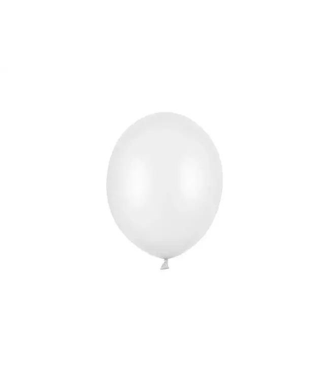 Ballonnen Metallic wit | MINI 12 cm=5'' | zak 100 stuks
