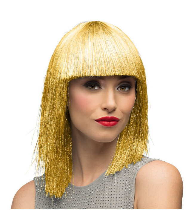 Pruik Crazy goud