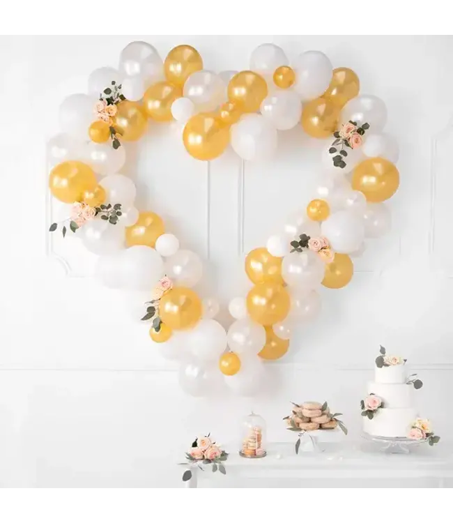 Ballonnen wit metallic | MINI 12 cm=5'' | 10 stuks