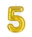 Sticker cijfer 5 goud | 20 cm