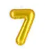 Sticker cijfer 7 goud | 20 cm