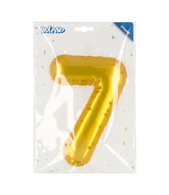 Sticker cijfer 7 goud | 20 cm