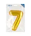 Sticker cijfer 7 goud | 20 cm
