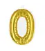 Sticker cijfer 0 goud | 20 cm