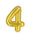 Sticker cijfer 4 goud | 20 cm