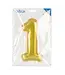 Sticker cijfer 1 goud | 20 cm