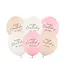 Ballonnen Happy birthday | Pink mix | 6 stuks