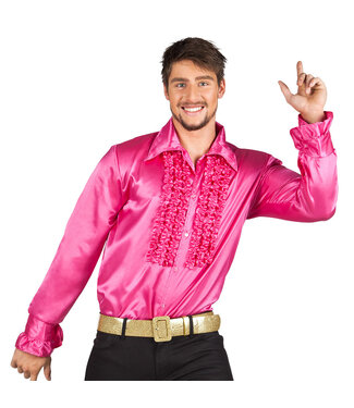 Shirt Party Fuchsia roze | Maat L