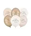 Ballonnen Happy birthday | Beige mix | 6 stuks