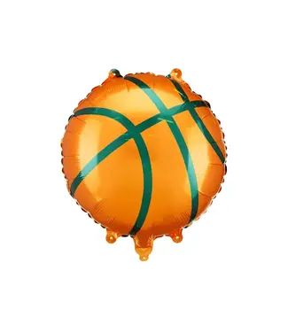 PartyDeco Folieballon basketbal | 35x35 cm