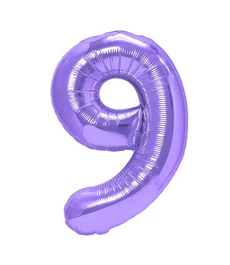 PartyPal Cijferballon 9 paars | 100 cm