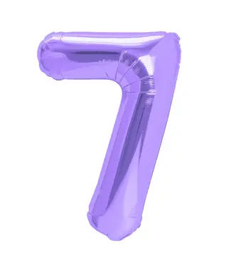 PartyPal Cijferballon 7 paars | 100 cm