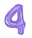 Cijferballon 4 paars | 100 cm
