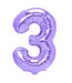 Cijferballon 3 paars | 100 cm